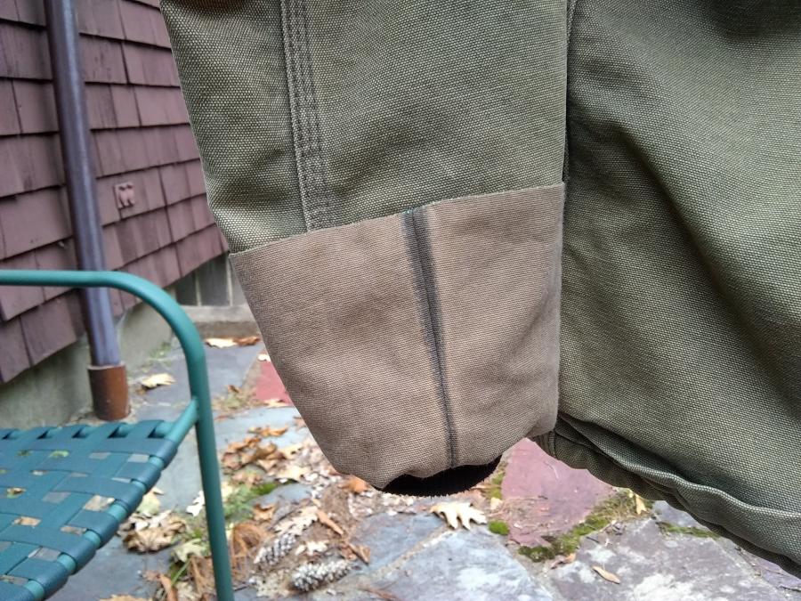 patched sleeve of Carhartt Jacket