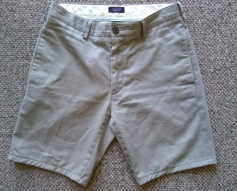 tan chino style shorts